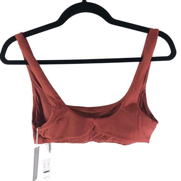 J Crew Lana Bikini Top Classic Sculpt Removable Pads Adjustable Straps Coral M - Picture 4 of 7